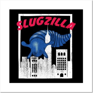 Blue Slugzilla 3D Printed Sensory Slug Rampages New York! Posters and Art